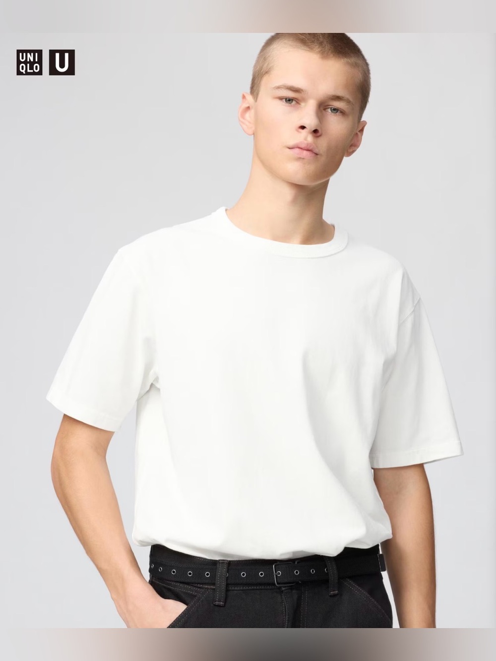 Uniqlo White Short-Sleeve Crew Neck T-Shirt